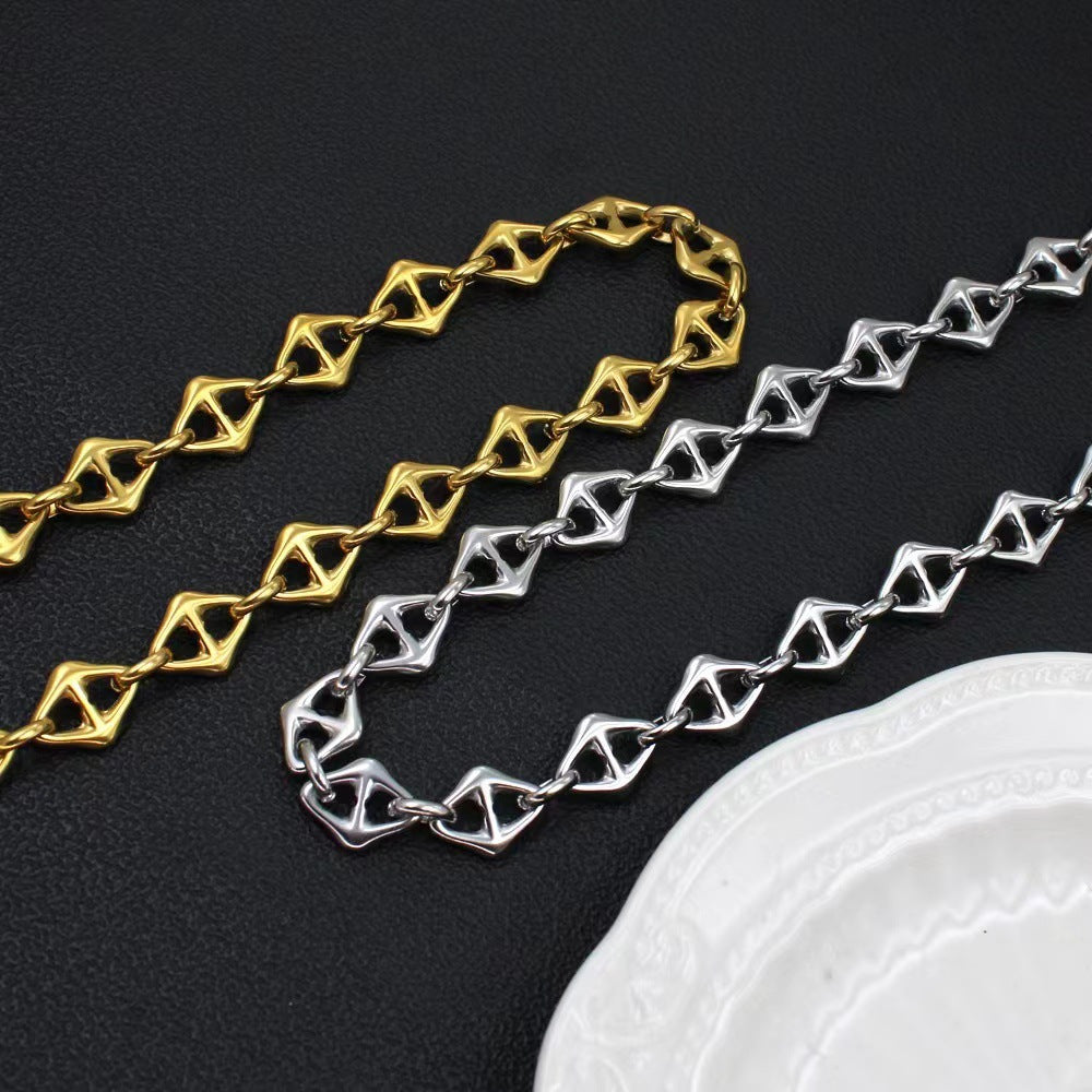 Men's Geometric Link Chain Necklace
