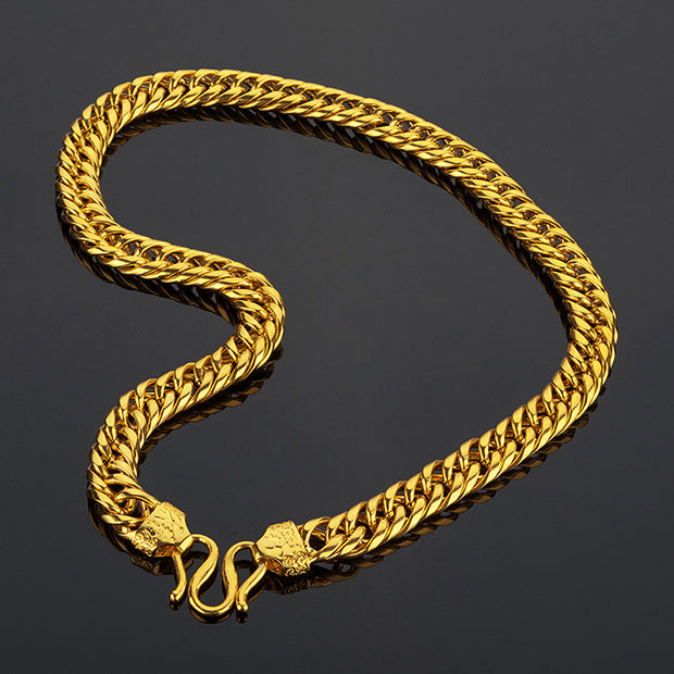 Men's Gold-Plated Cuban Link Chain Necklace