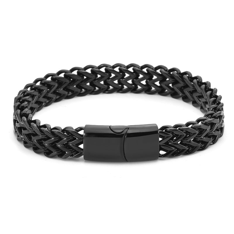 Men's Stainless Steel Chainlink Magnetic Clasp Bracelet