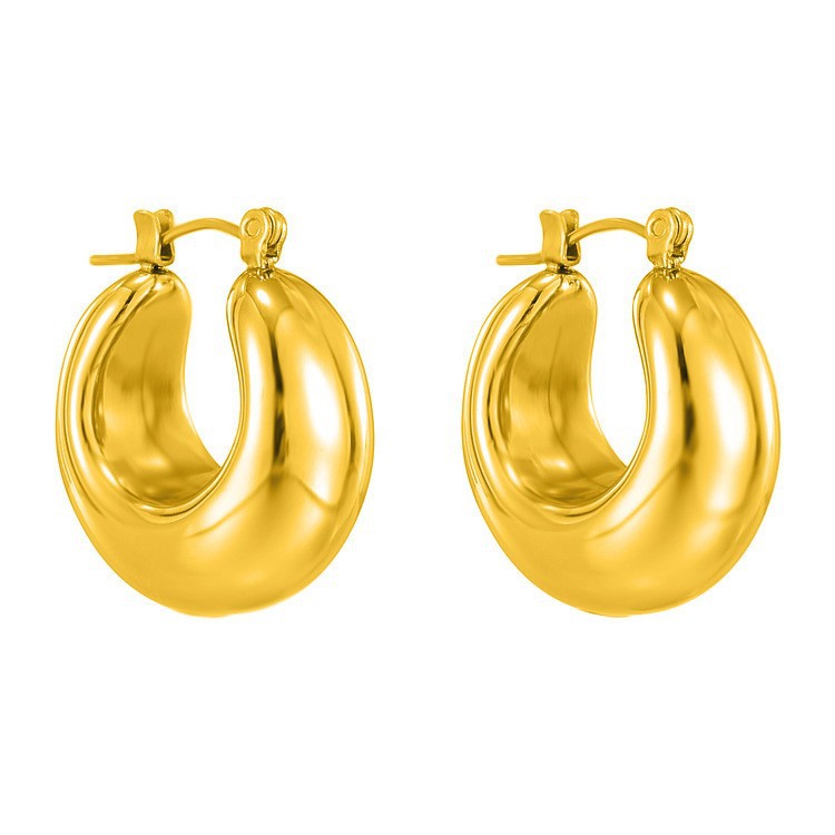 Women's Chunky Dome Hoop Earrings